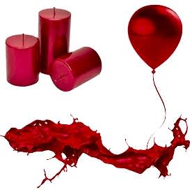 Resim Dıştan Boyama Sıvı Kırmızı Mum Boyası 30 cc