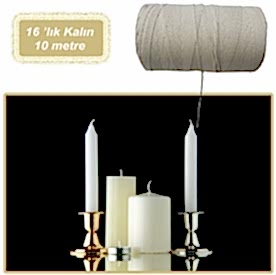 Resim Mum Fitili 16 numara Kalın 10mt Mumsuz 