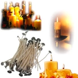 Resim Mum Fitili Hazır Kopçalı 12 numara İnce 10cm 100 Adet 