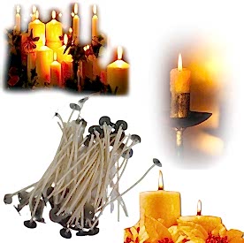 Resim Mum Fitili Hazır Kopçalı 16 numara Kalın 10cm 100 Adet 