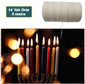 Resim Mum Fitili 14 numara Orta 5mt Mumsuz 