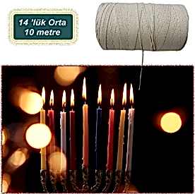 Resim Mum Fitili 14 numara Orta 10mt Mumsuz 