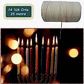 Resim Mum Fitili 14 numara Orta 25mt Mumsuz 