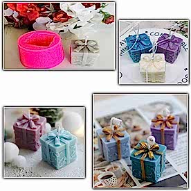 Resim Hediye Paketi Silikon Mum Kalıbı, Sabun Kalıbı