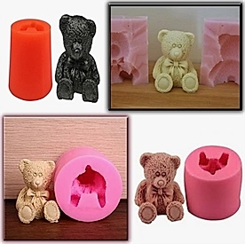 Resim Oturan Ayıcık Silikon Kalıbı