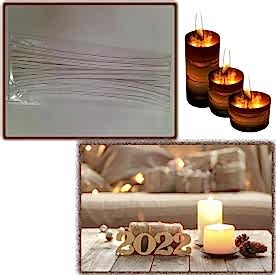 Resim Mum Fitili Mumlanmış 25cm 40 adet