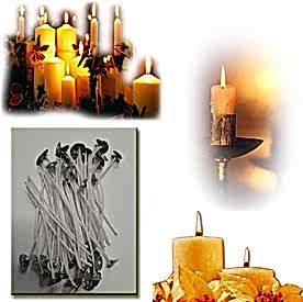 Resim Mum Fitili Hazır Kopçalı İnce 10cm 50 Adet 