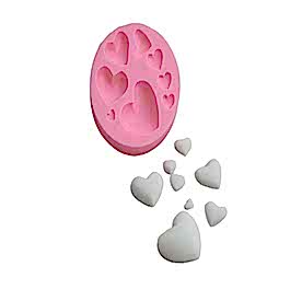 Resim Çoklu Kalp Silikon Kalıbı