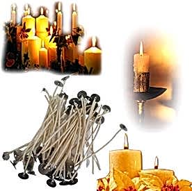 Resim Mum Fitili Hazır Kopçalı 12 numara İnce 10cm 300 Adet 