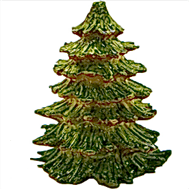 Resim Çam Ağacı Silikon Mum Kalıbı İnce