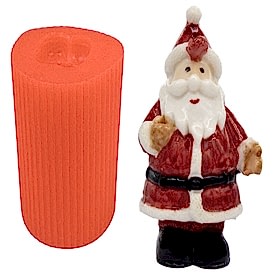 Resim Küçük Noel Baba Silikon Mum Kalıbı