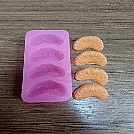 Resim 4'lü Mandalina Silikon Mum Kalıbı