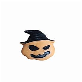 Resim Şapkalı Balkabağı Silikon Mum Kalıbı