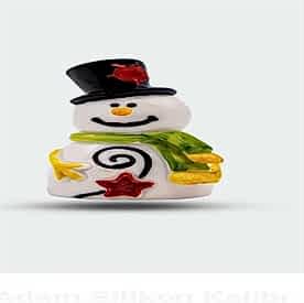 Resim Kardan Adam Silikon Mum Kalıbı