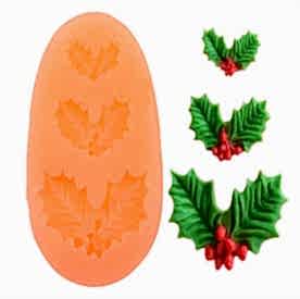 Resim 3'lü Kokina Yaprak Silikon Mum Kalıbı