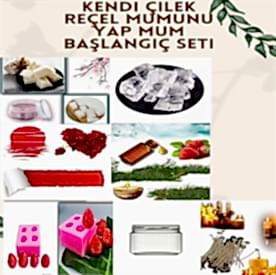 Resim Kendi Çilek Reçel Mumunu Yap Mum Başlangıç Seti