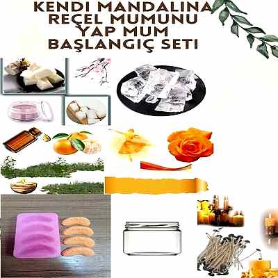 Resim Kendi Mandalina Reçel Mumunu Yap Mum Başlangıç Seti