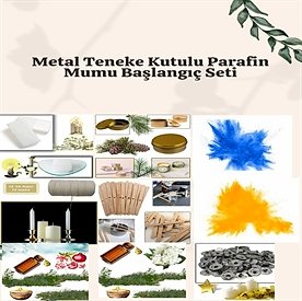 Resim Metal Teneke Kutulu Parafin Mumu Başlangıç Seti